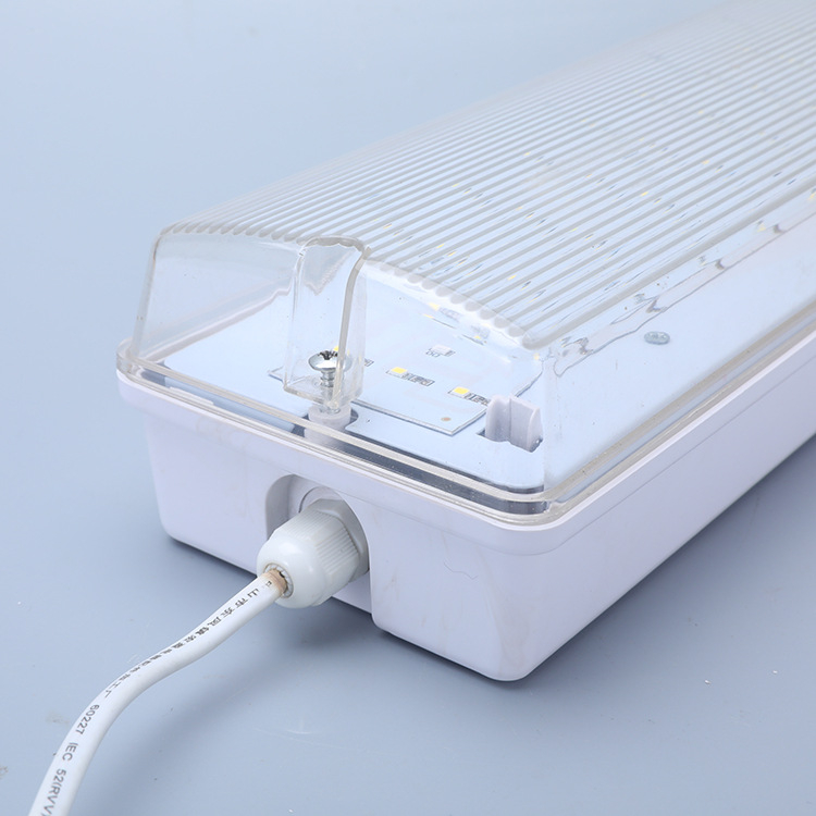 LED avarinio apšvietimo indikatorius su energijos taupymo funkcija, priešgaisrine sauga ir evakuacijos ženklas, modelis KXD5489, IP30, 180–240 V, viešosioms vietoms