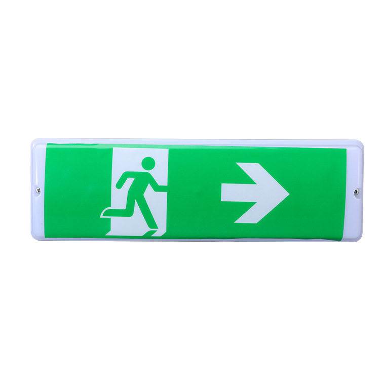 LED avarinio apšvietimo indikatorius su energijos taupymo funkcija, priešgaisrine sauga ir evakuacijos ženklas, modelis KXD5489, IP30, 180–240 V, viešosioms vietoms