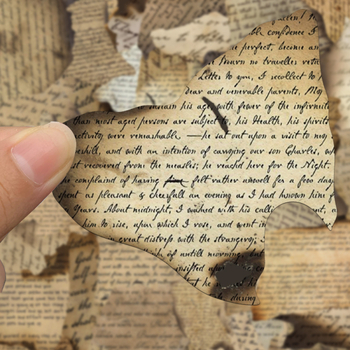 50 listova retro naljepnica za planer s izgorjelim rubovima, vodootporne, za šalice, uredske potrepštine i prtljagu