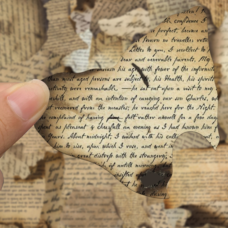 50 listova retro naljepnica za planer s izgorjelim rubovima, vodootporne, za šalice, uredske potrepštine i prtljagu