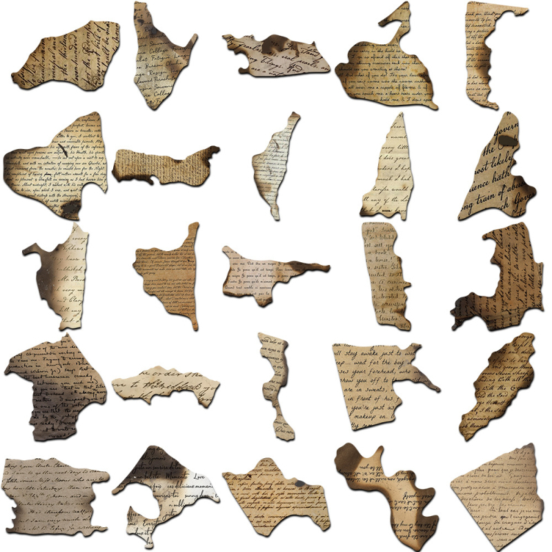 50 listova retro naljepnica za planer s izgorjelim rubovima, vodootporne, za šalice, uredske potrepštine i prtljagu