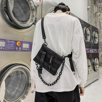 Vyrinė peties rankinė su unisex stiliumi, Oxford audinys, medvilninis pamušalas, geometrinis raštas (Unisex stilius; Oxford audinys; Medvilninis pamušalas; Geometrinis raštas; Vyrinė peties rankinė)