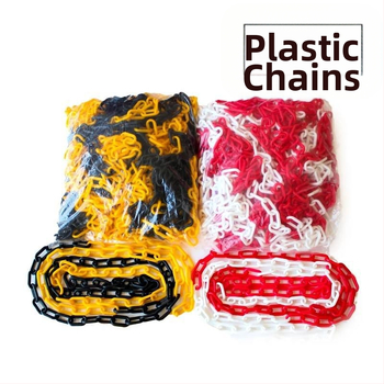 Plastikinė saugos grandinė kelių konusams — Gangtai, sintetinis dervos plokštė, injekcinis liejimas, įspėjimo ženklas, apskritas formos