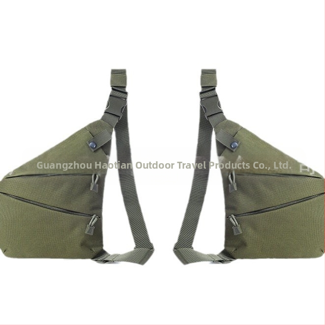 Тактическа чанта през рамо за открити спортове, едноцветен дизайн, Oxford материал, Nylon подплата, водоустойчива и ултралека