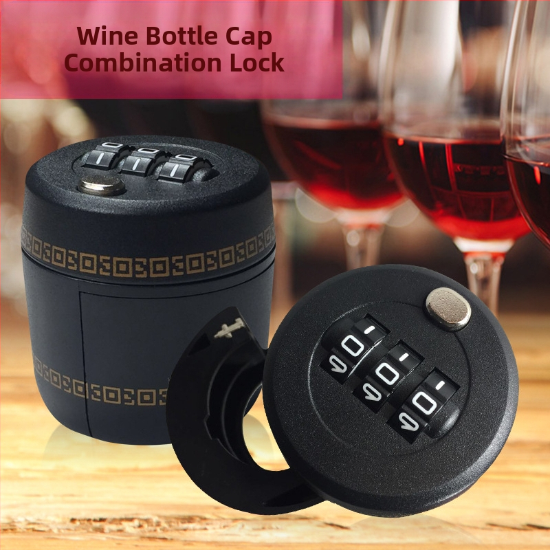 Заключалка за бутилка вино с числов код – PC корпус, за винени тапи, модерен минималистичен стил, персонализация налична