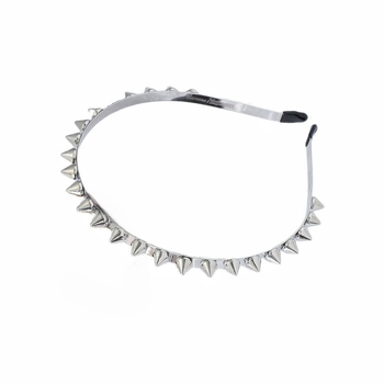 Κεφαλόδετο με ακίδες – μεταλλικό, ηλεκτροπλατινωμένο, γοτθικο-πανκ στυλ, για γυναίκες