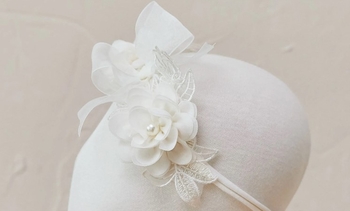 Čelenka za kosu za bebu s cvijetom — korejski stil, tkanina, čelenka za kosu, cvjetni dizajn, mogućnost prilagodbe