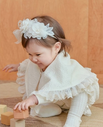 Čelenka za kosu za bebu s cvijetom — korejski stil, tkanina, čelenka za kosu, cvjetni dizajn, mogućnost prilagodbe