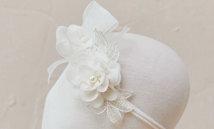 Čelenka za kosu za bebu s cvijetom — korejski stil, tkanina, čelenka za kosu, cvjetni dizajn, mogućnost prilagodbe