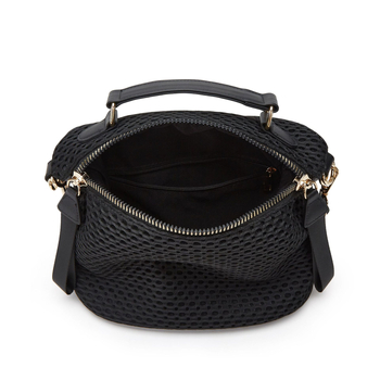 Dámska nylonová taška Saddle Bag, mestský minimalistický štýl, horizontálny štvorcový tvar, zapínanie na zips, vnútorné priehradky: zipsová kapsa, kapsa na telefón, zipsová kapsa typu sandwich