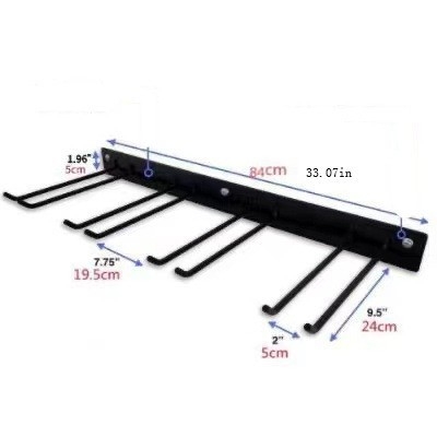 Vas falra szerelhető tároló három vagy több akasztóval, 3 kg teherbírás