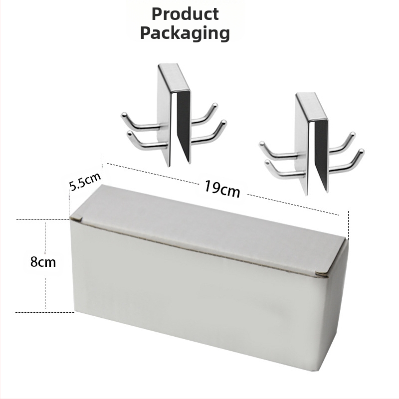 Закачалка за стъклена врата от неръждаема стомана 304 — баня, модерен минималистичен стил, товар до 10 кг, висящ монтаж
