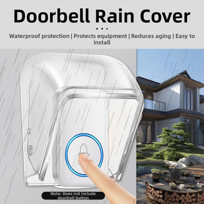 Bezdrôtový domový zvonček s dažďovým krytom, model E10 – vonkajší vodotesný box