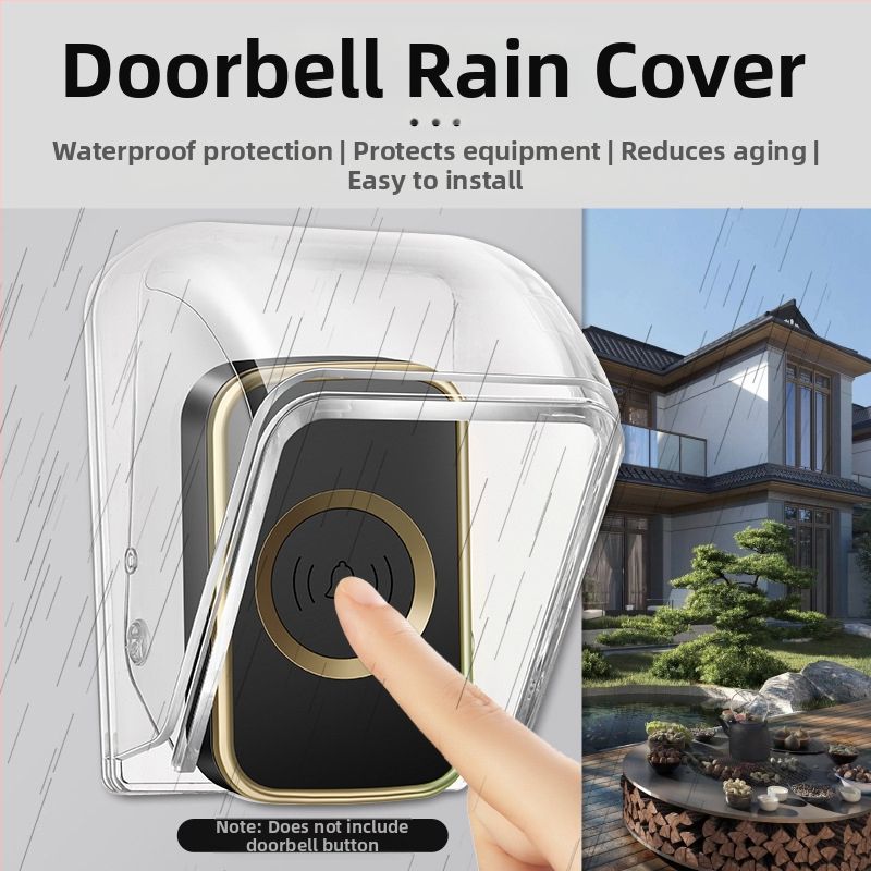 Bezdrôtový domový zvonček s dažďovým krytom, model E10 – vonkajší vodotesný box