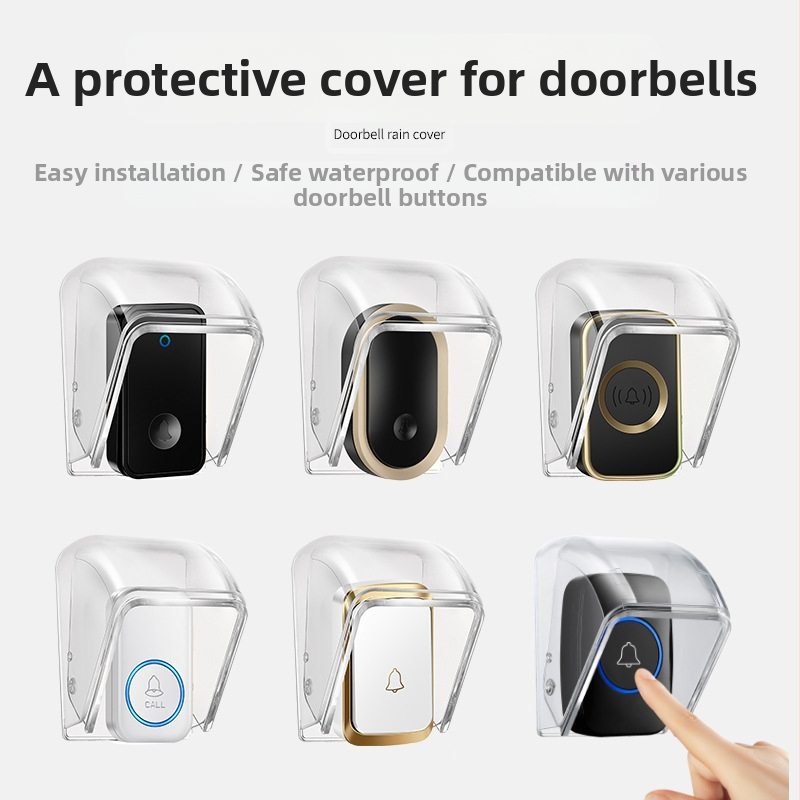Bezdrôtový domový zvonček s dažďovým krytom, model E10 – vonkajší vodotesný box