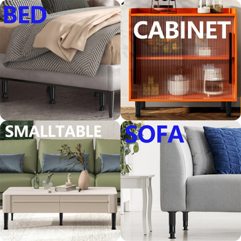 Ρυθμιζόμενα πόδια κρεβατιού — πλαστικά στηρίγματα για γενικά έπιπλα, μοντέρνος μινιμαλιστικός σχεδιασμός