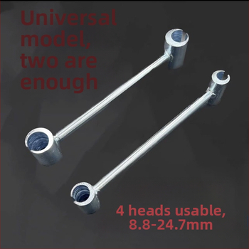 Διπλής κεφαλής εργαλείο ρύθμισης ραφών, ρυθμιζόμενο κλειδί, 45# χάλυβας, 365 g