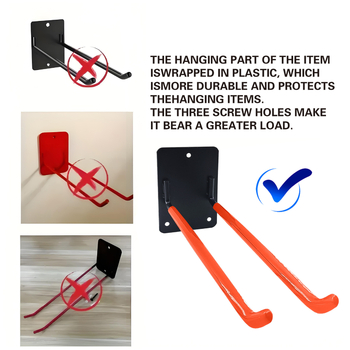 Стенно монтиран метален държач за гаражни инструменти, товароподемност 30 кг, едноетажен организатор, подходящ за гараж или склад