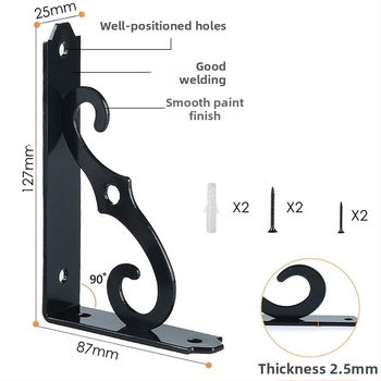 Σιδερένιο ράφι αποθήκευσης ευρωπαϊκού στιλ με σταθερούς τριγωνικούς στηρίγματα και ρυθμιζόμενο υποστηρικτικό πλαίσιο — Cheng Ming; κατάλληλο για κουζίνα, μπάνιο και σαλόνι; μοντέρνος μινιμαλιστικός σχεδιασμός