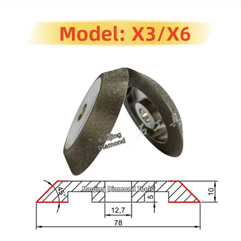 Диамантено шлифовъчно колело със наклонен ръб, борон нитрид, електроплакиране, модел 0005