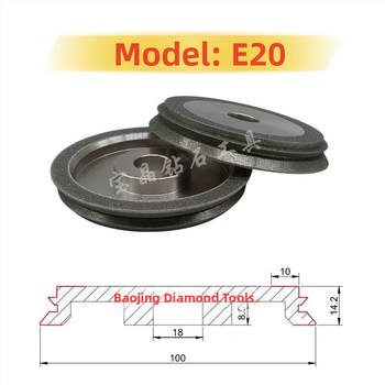 Диамантено шлифовъчно колело със наклонен ръб, борон нитрид, електроплакиране, модел 0005