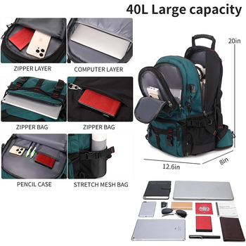 Žygių kuprinė vandeniui atspari PVC, universalus, oro pagalvėlės diržai, languotas raštas, poliesterio pamušalas