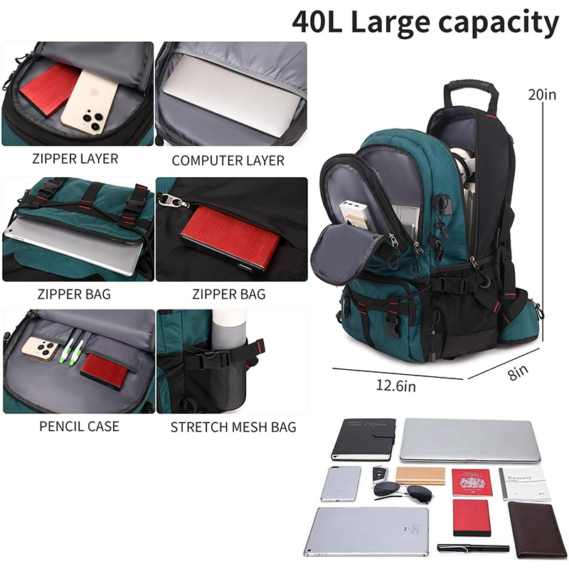 Žygių kuprinė vandeniui atspari PVC, universalus, oro pagalvėlės diržai, languotas raštas, poliesterio pamušalas