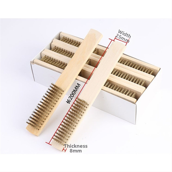 Drātu suka ar koka rokturi metāla virsmu tīrīšanai un rūsas noņemšanai (Pielāgota apstrāde)