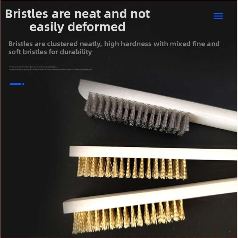 Четка с дървена дръжка за премахване на ръжда и почистване на метални повърхности (Персонализирана обработка)