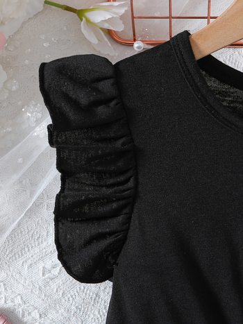 Φόρεμα για κορίτσια, γραμμή Α, εκτύπωση με αρκουδάκι-καρδιά, 100% πολυεστέρας, καλοκαίρι