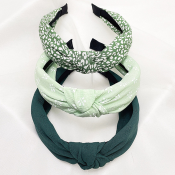 Ručna tkanina traka za kosu s leopard printom i cvijetom, križno čvorast dizajn, ljeto 2025, jednostavan stil, moderan dnevni dodatak za kosu