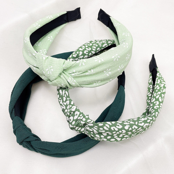 Χειροποίητος υφασμάτινος κεφαλόδεσμος μαλλιών με λεοπάρ σχέδιο και λουλούδι, διακοσμητικό σταυρωτό δέσιμο, καλοκαίρι 2025, απλό στυλ, μοντέρνο καθημερινό αξεσουάρ μαλλιών