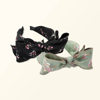 Αξεσουάρ μαλλιών με φλοράλ φιόγκο - χειροποίητο πολυεστέρας, για γυναίκες, γλυκό στυλ