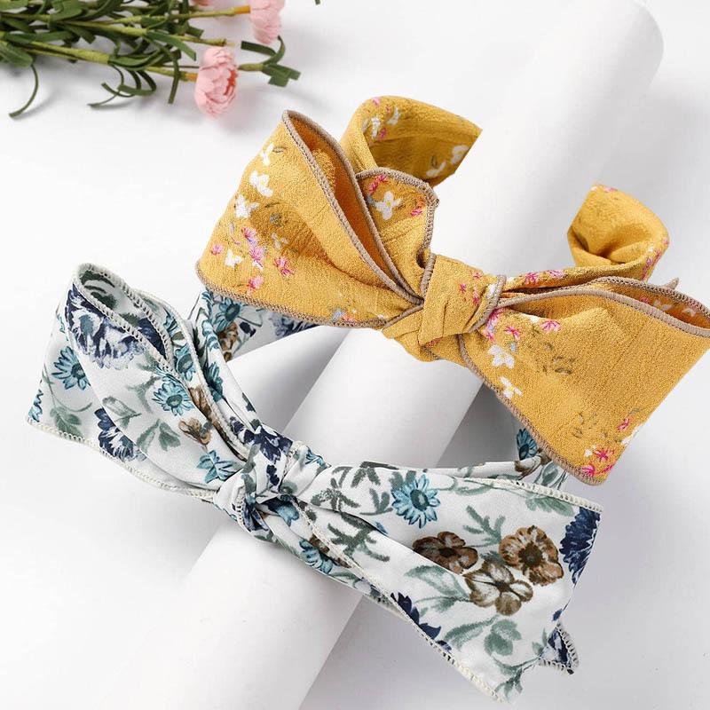 Gėlėta kaspinė plaukų juosta - rankų darbo poliesterio plaukų juosta moterims, saldus stilius