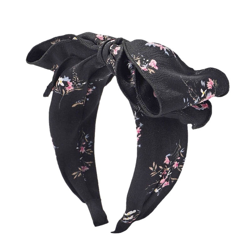 Gėlėta kaspinė plaukų juosta - rankų darbo poliesterio plaukų juosta moterims, saldus stilius