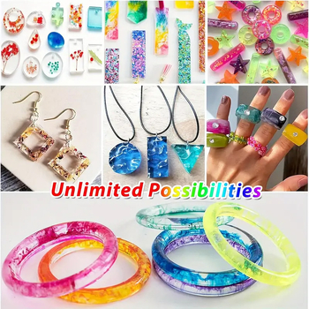 Σετ καλουπιών σιλικόνης 284 τεμαχίων για DIY εποξειδική ρητίνη κοσμήματα (ασυμμετρικές μορφές σταγόνας; βραχιολάκι και κρεμαστό)