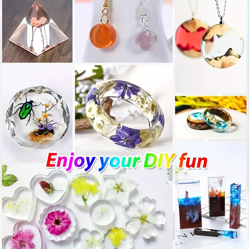 284-части комплект силиконови форми за торти за DIY епоксидна смола бижута (нередни капковидни форми; гривна и висулка)
