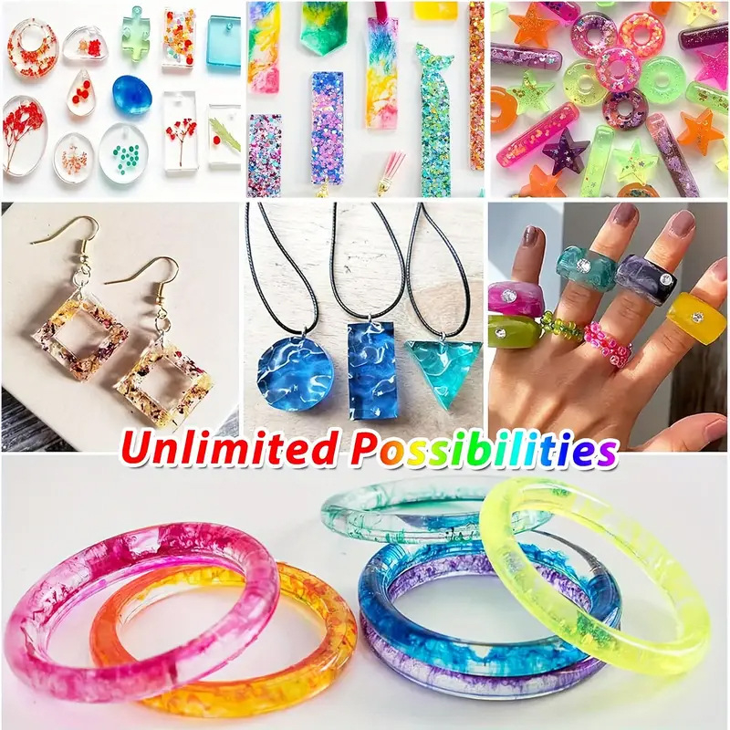 284-части комплект силиконови форми за торти за DIY епоксидна смола бижута (нередни капковидни форми; гривна и висулка)