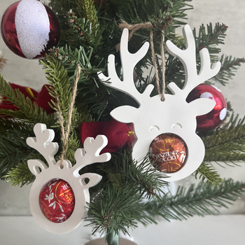 Σιλικονούχα φόρμα για κέικ – στρογγυλό μοτίβο ελαφιού για χριστουγεννιάτικη διακόσμηση σε γύψο