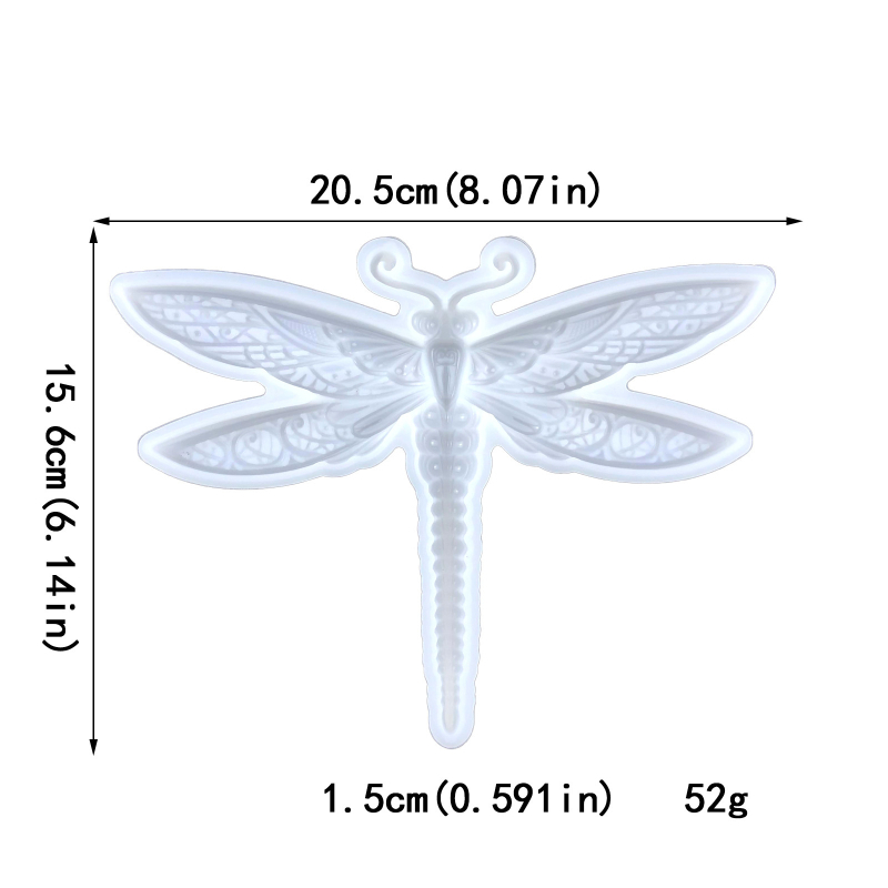 Silikoninė forma lipalui – reljefinis dragonfly pakabukas, netolygus formos, DIY sienų dekoras