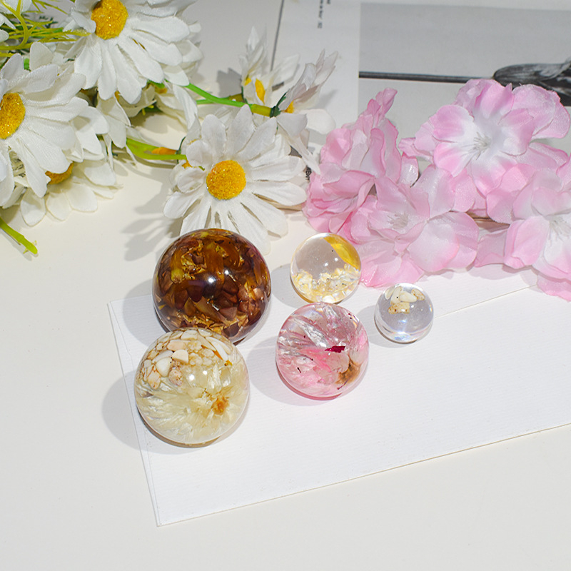 Силиконова форма за епоксидна смола – пет свързани сферични висулки