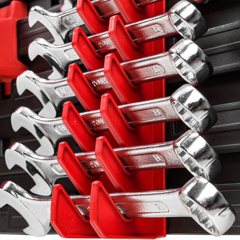 VCAN 65 dalių PP įrankių saugojimo sistema – pakabinama lenta su perforuota plokštele demonstracijai