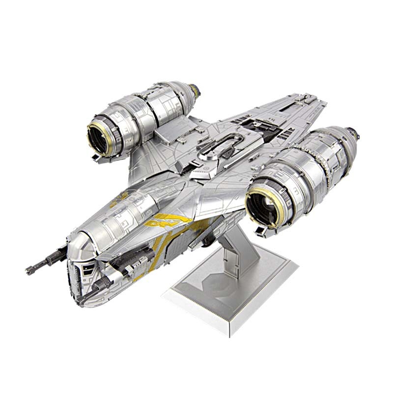 Razor Crest Mandalorian vozilo – Metalni DIY 3D puzzle Genus, za uzrast 15–35