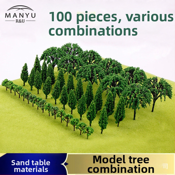 Пластмасов комплект дървета за пясъчната табла за моделиране, 100 дървесни стъбла, DIY лесно сглобяване