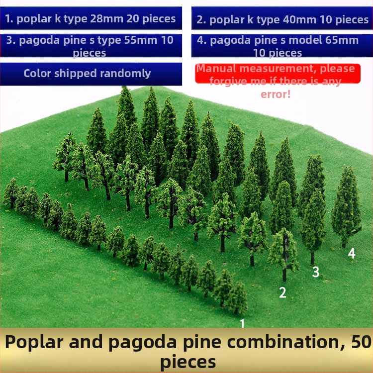Пластмасов комплект дървета за пясъчната табла за моделиране, 100 дървесни стъбла, DIY лесно сглобяване