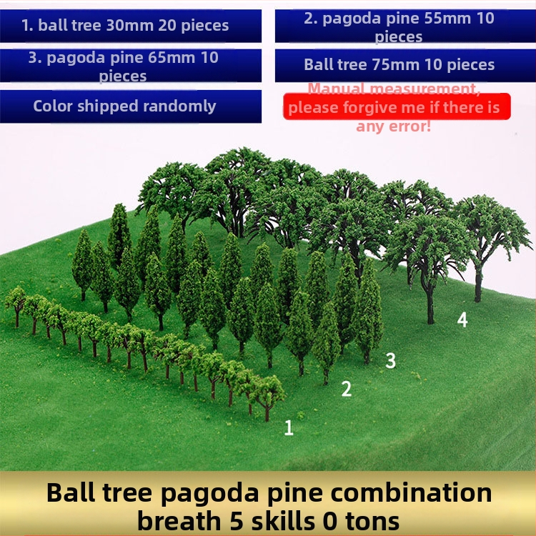 Пластмасов комплект дървета за пясъчната табла за моделиране, 100 дървесни стъбла, DIY лесно сглобяване