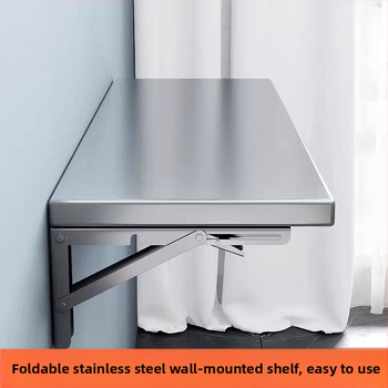 Κουζίνας ενός επιπέδου αναδιπλούμενο ράφι τοίχου για αποθήκευση (Υλικό: 201 ανοξείδωτος χάλυβας; Χαρακτηριστικά: χωρίς εγκατάσταση; Τοποθέτηση: κρεμαστός τοίχου; Στυλ: Δημιουργικό)