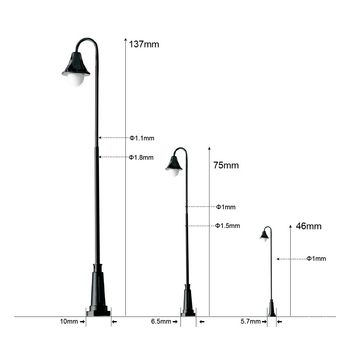 Архитектурен модел за диорама: уличен фенер за мини ландшафт, DIY; не мултифункционален; 3C категория: Играчки за лица над 14 години
