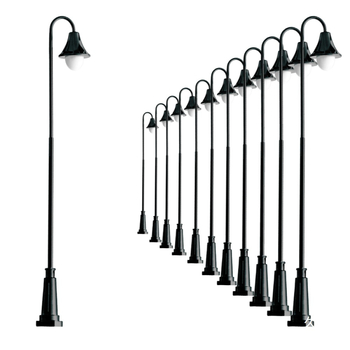 Архитектурен модел за диорама: уличен фенер за мини ландшафт, DIY; не мултифункционален; 3C категория: Играчки за лица над 14 години