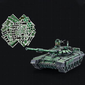 Ολομεταλλικό DIY μοντέλο 3D-παζλ του Τ-72B3 κύριου τεθωρακισμένου τανκ μάχης – διακοσμητικό γραφείου για ηλικίες 15–35